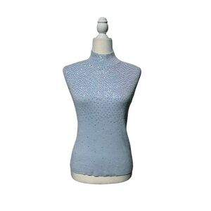 Sparkling Blue Sleeveless Top